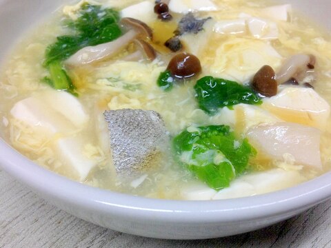 豆腐とたらのとろみスープ